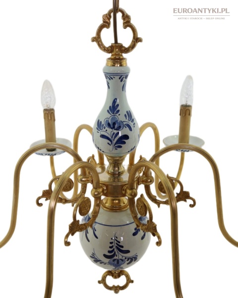 żyrandol ceramiczny rustykalny retro