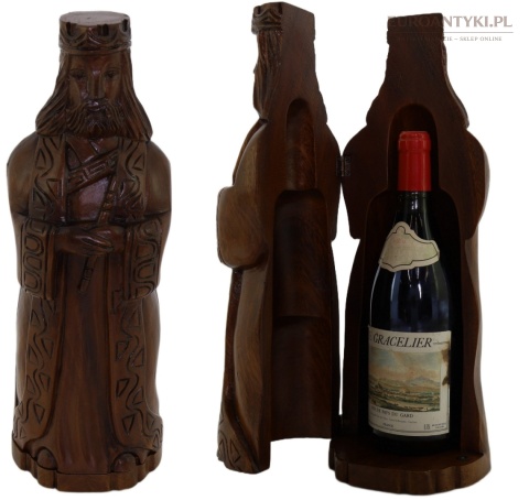 drewniana skrytka na alkohol vintage
