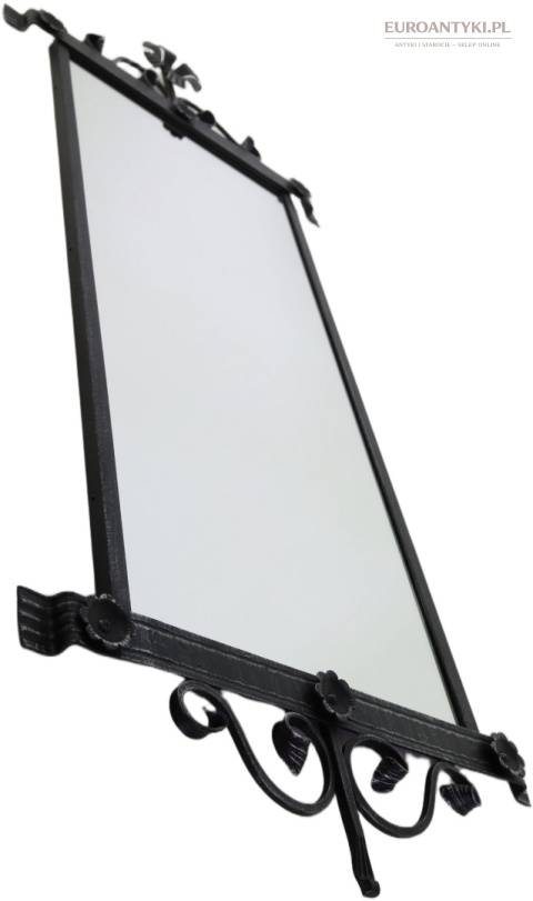 Rustykalne lustro metalowe wysokość 109 cm