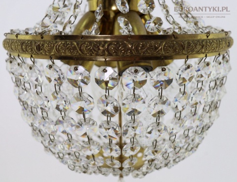 francuska lampa kryształowa vintage