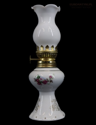 Mini lampka naftowa porcelanowa stylowa nostalgiczna vintage