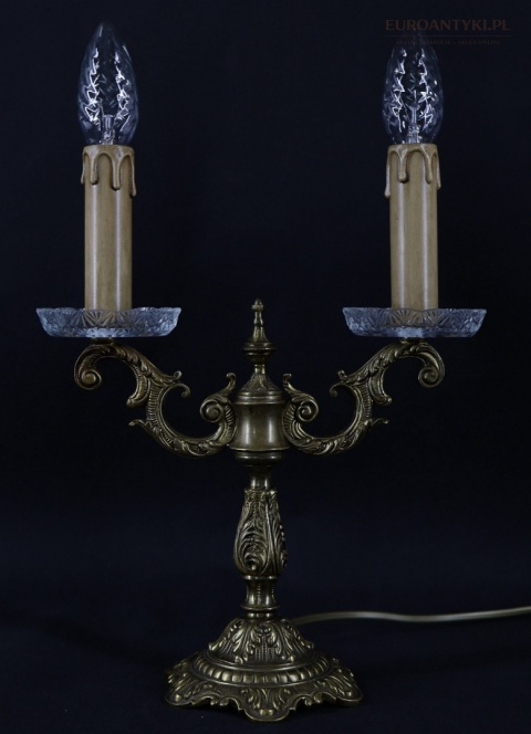 mosiężne lampki nocne vintage