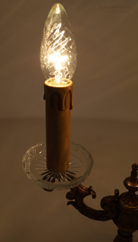 lampy stołowe mosiężne vintage