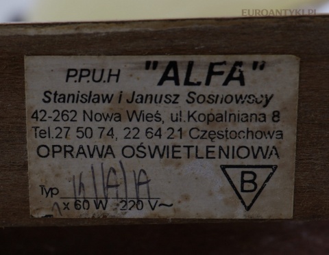 kinkiet Alfa Nowa Wieś Częstochowa