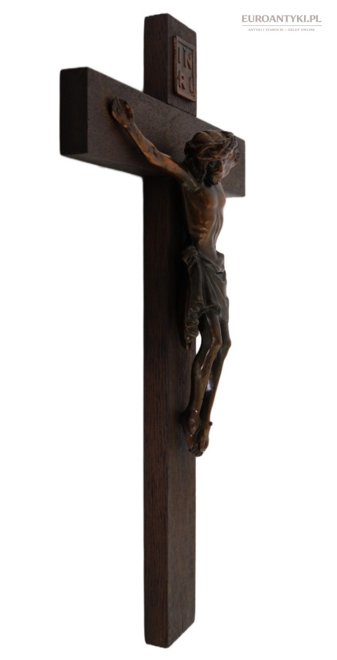 stary krucyfiks ścienny INRI