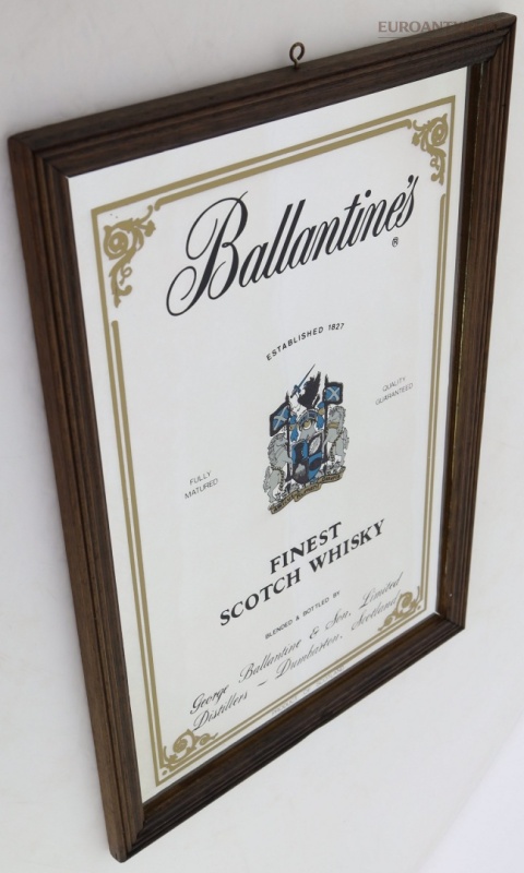 LUSTRO antyczny szyld whisky vintage