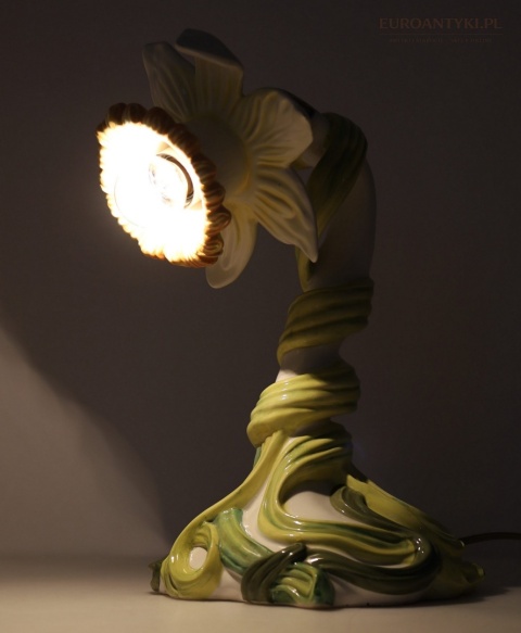 lampka stołowa secesyjna porcelana