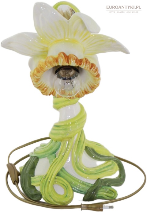 lampka porcelanowa z epoki vintage