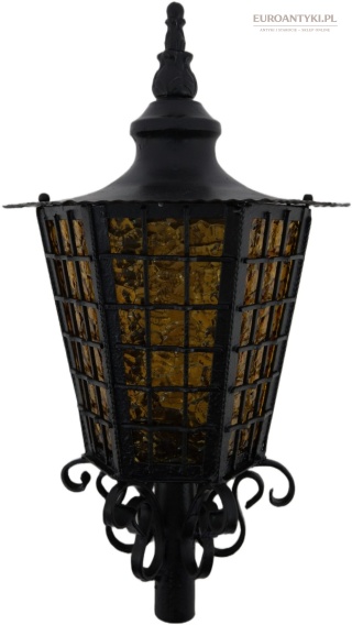 XL potężna kuta lampa ogrodowa zewnętrzna do bramy i furtki – vintage Francja