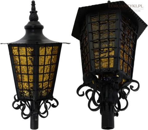 xl potężna kuta lampa zewnętrzna
