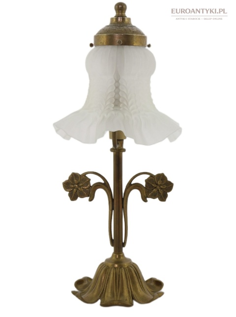 mosiężna lampka stołowa vintage