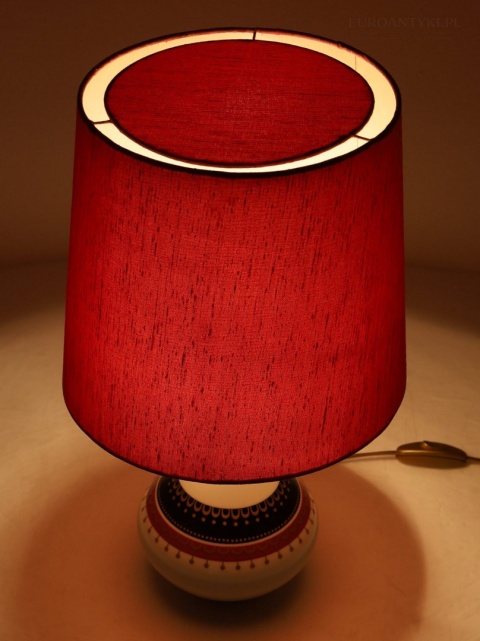 lampa fürstenberg z czerwonym abażurem