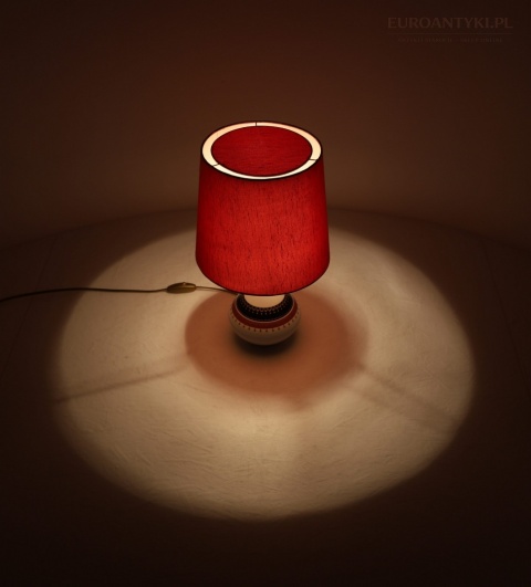 bordowa lampka nocna fürstenberg lata 70