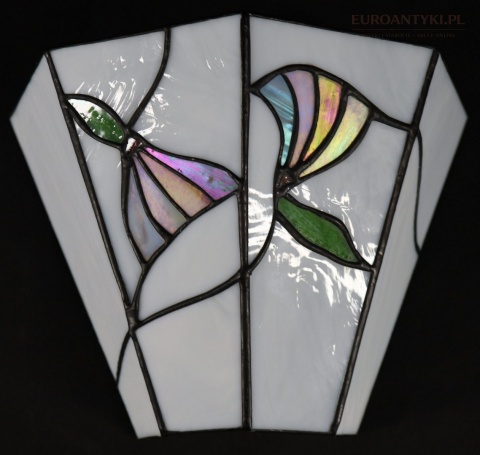 tiffany niemiecka lampa ścienna vintage