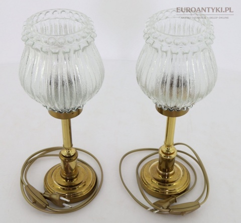 lampki nocne retro z kloszami szklanymi