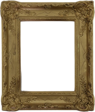 Pałacowa złota rama drewniana neobarokowa vintage – połowa XX wieku