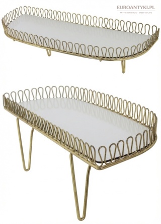 Konsola ścienna vintage Mid-Century Modern mosiądzowana lata 60/70