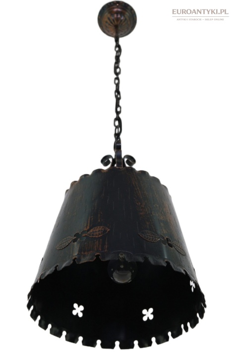 wisząca stara lampa karczemna metalowa