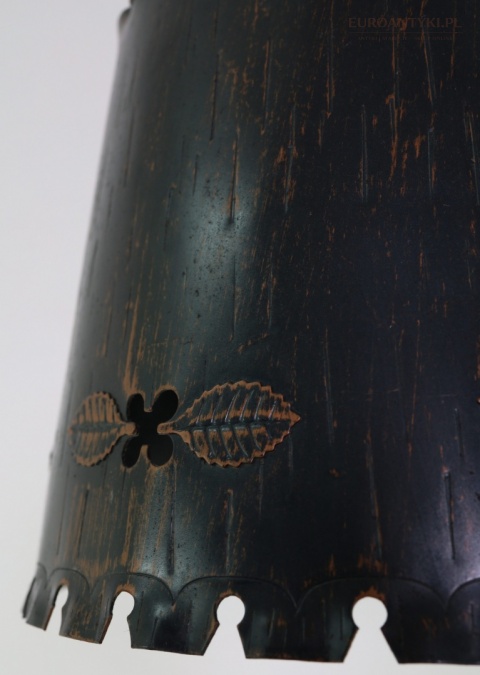 metalowy klosz rustykalny vintage