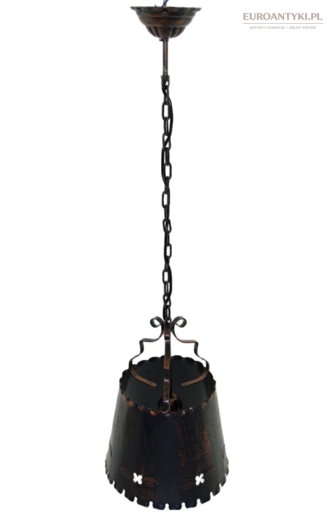stożkowa stylowa lampa metalowa vintage