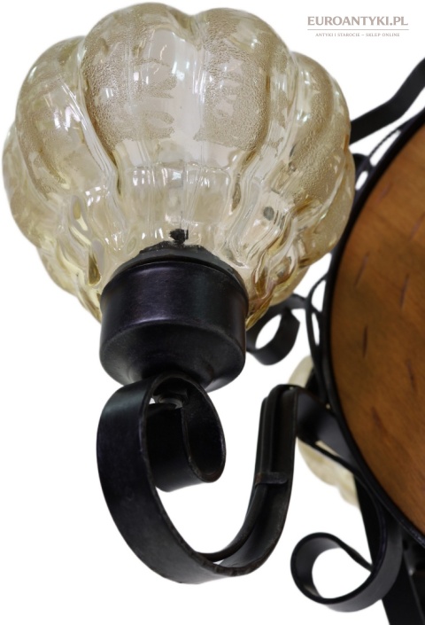 lampa vintage ze szkłem strukturalnym