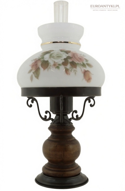 rustykalna lampka stołowa vintage