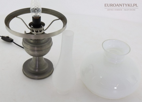 cynowa lampa retro styl lampy naftowej