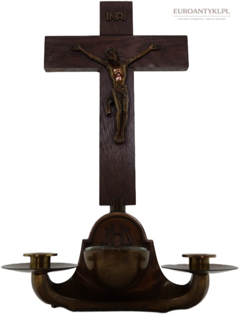 krzyż religijna dekoracja stołowa z mosiądzu