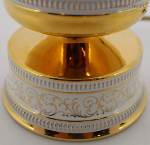 stołowa włoska lampa ze złoconymi detalami
