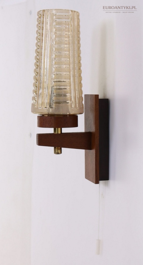Lampka ścienna retro ze strukturalnym kloszem