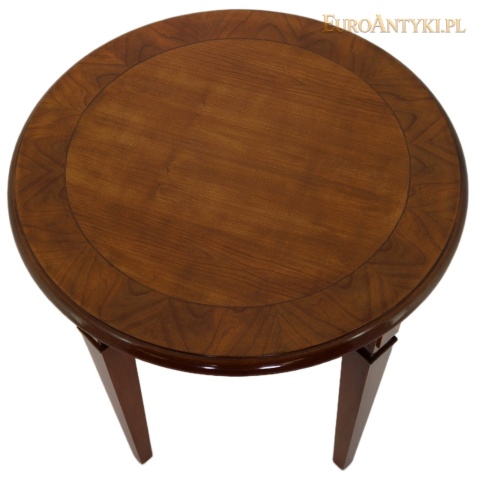 Elegancki stolik Villeroy & Boch z intarsjowanym drewnianym blatem