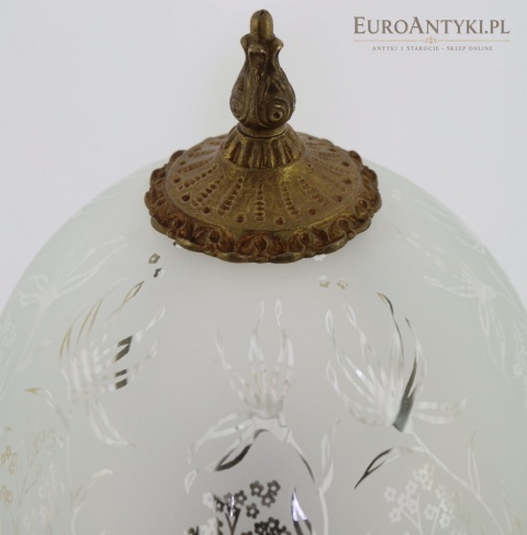 kompletna antyczna lampa stołowa w bardzo dobrym stanie