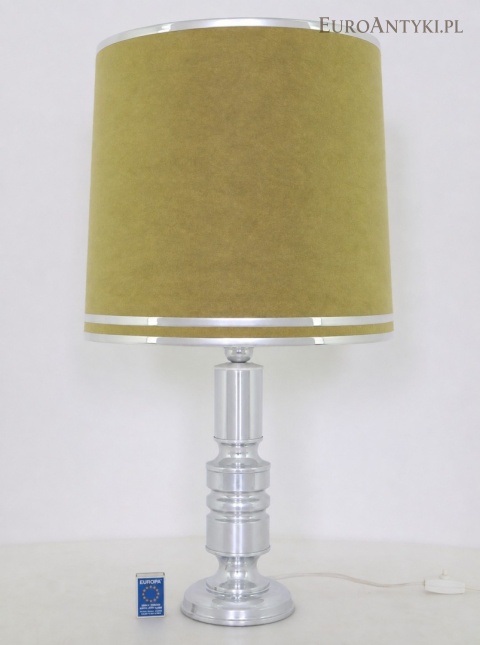 chromowana lampa Space Age na stolik