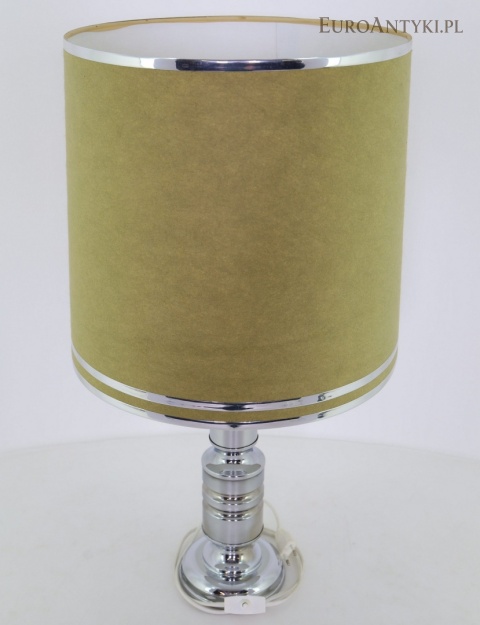 dekoracyjna chromowana lampa Space Age