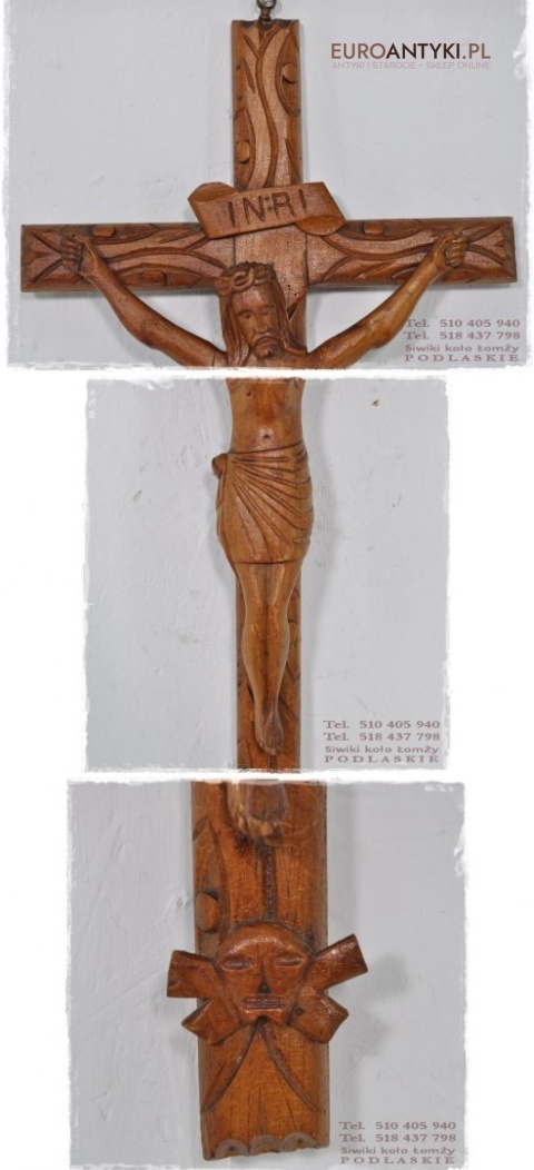 ANTYK DUZY STARY KRZYZ JEZUS CHRYSTUS KRZYZYK XL