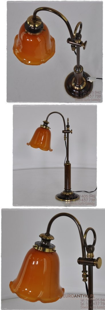 STARA LAMPKA LAMPA RUCHOME RAMIE SZKLANY KLOSZ XL