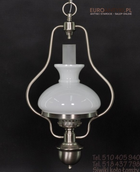 STARA SREBRNA LAMPKA LAMPA DO GANKU GANKA HOLU