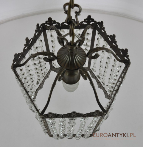 KRYSZTALOWA LAMPA KRYSZTALOWY ZYRANDOL ANTYK XL x