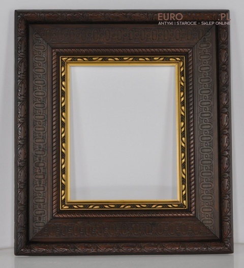 STARA DREWNIANA RAMA DO OBRAZU GRUNDERZEIT ANTYK x