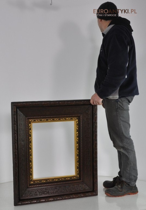 STARA DREWNIANA RAMA DO OBRAZU GRUNDERZEIT ANTYK x