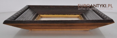 STARA DREWNIANA RAMA DO OBRAZU GRUNDERZEIT ANTYK x