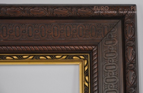 STARA DREWNIANA RAMA DO OBRAZU GRUNDERZEIT ANTYK x