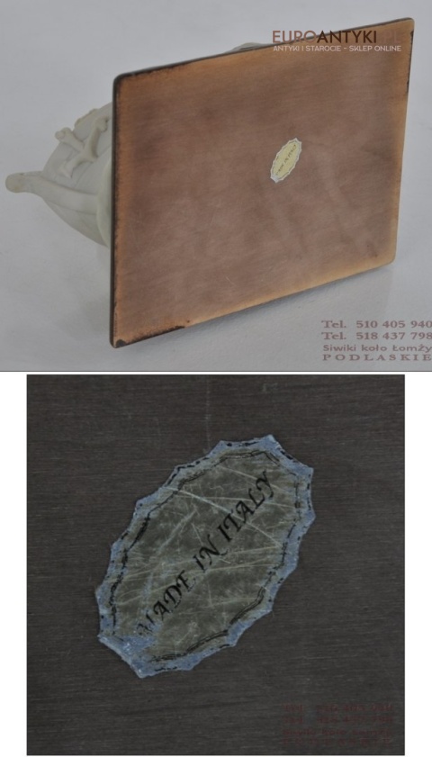 WŁOSKA FIGURKA PARA ZAKOCHANYCH NA LODZI alabaster