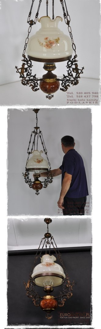 XL DUZA STARA RUSTYKALNA LAMPA Z AUSTRII RUSTIC XL