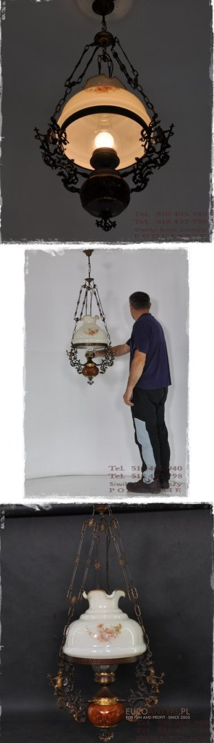 XL DUZA STARA RUSTYKALNA LAMPA Z AUSTRII RUSTIC XL