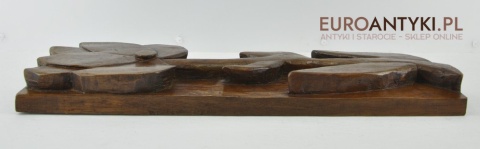 DREWNIANA RZEZBA DREWNIANY KWIAT KWIATEK RZEZBIONY