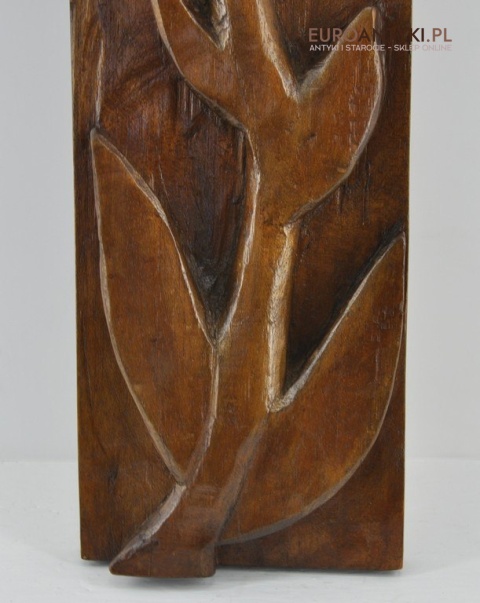 DREWNIANA RZEZBA DREWNIANY KWIAT KWIATEK RZEZBIONY