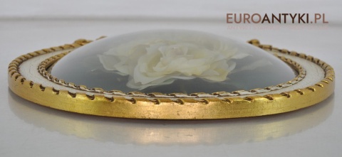 DUZY STARY OZDOBNY OBRAZ Z KWIATAMI OZDOBA KWIAT x