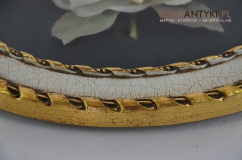 DUZY STARY OZDOBNY OBRAZ Z KWIATAMI OZDOBA KWIAT x