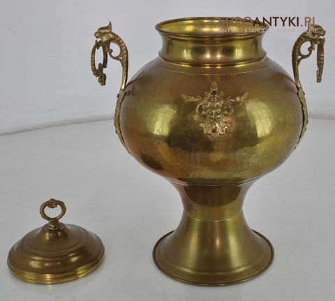MOSIEZNE NACZYNIE OZDOBNE POJEMNIK DZBAN ANTYK x